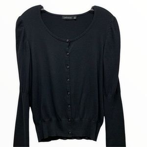 TROUVE Nordstrom Button Up Puff Sleeve Cardigan